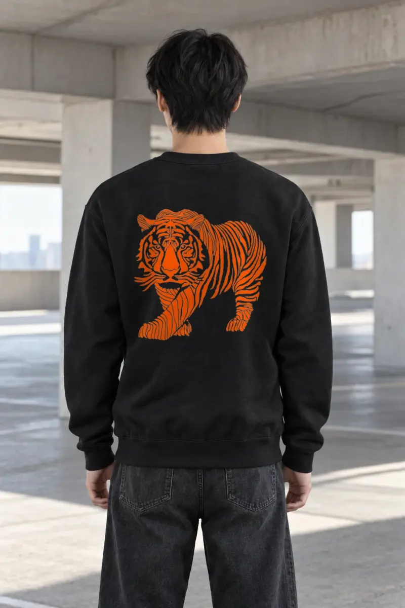 "Flowing Tiger Lines" Heavy Blend Unisex Crewneck Sweatshirt | Gildan 18000