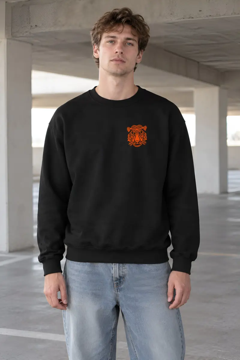 "Flowing Tiger Lines" Heavy Blend Unisex Crewneck Sweatshirt