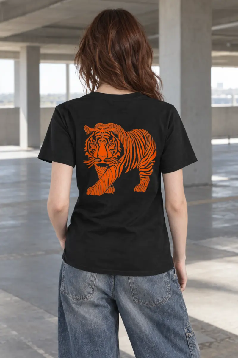 "Flowing Tiger Lines" Heavyweight Unisex Crewneck T-shirt