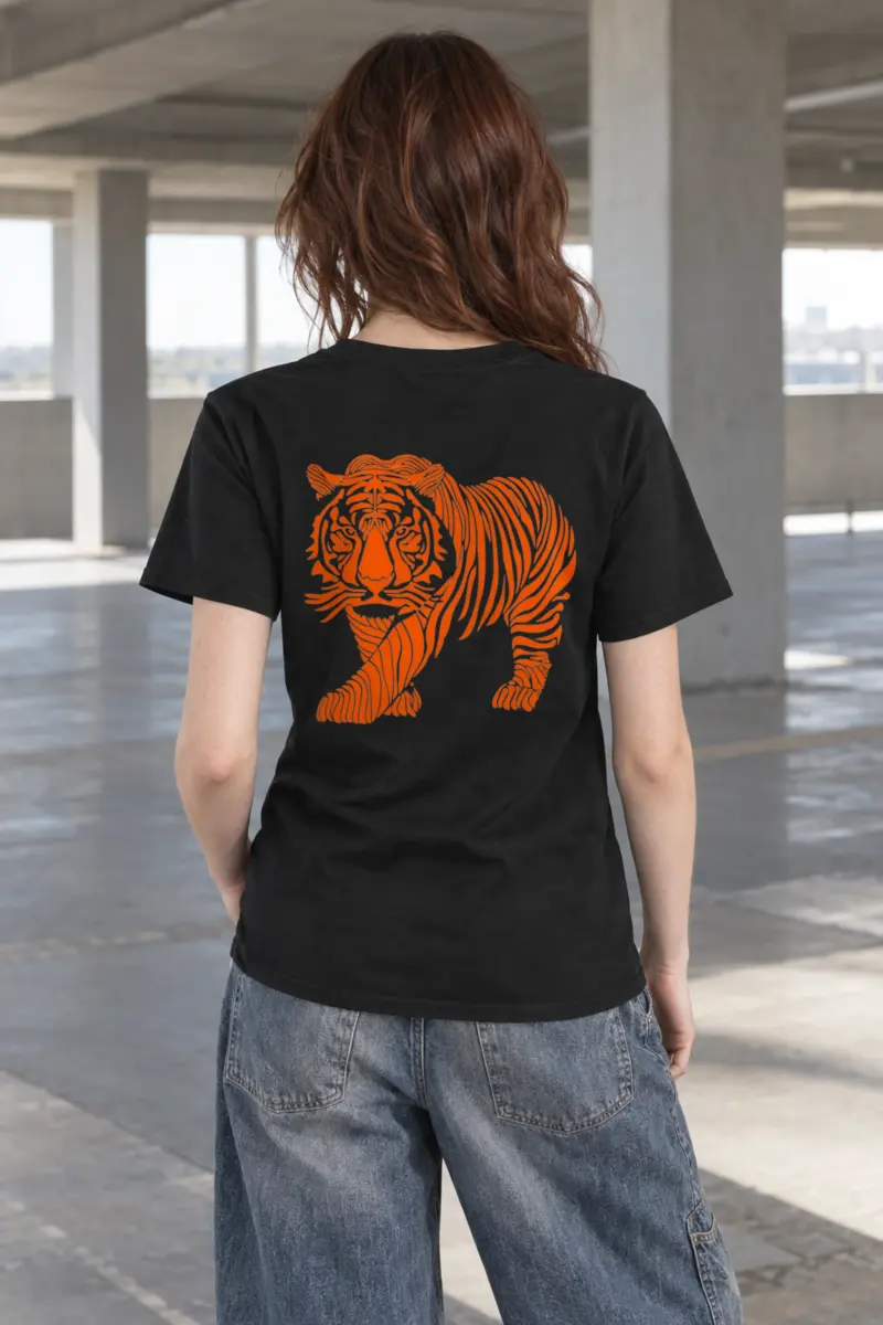 "Flowing Tiger Lines" Heavyweight Unisex Crewneck T-shirt