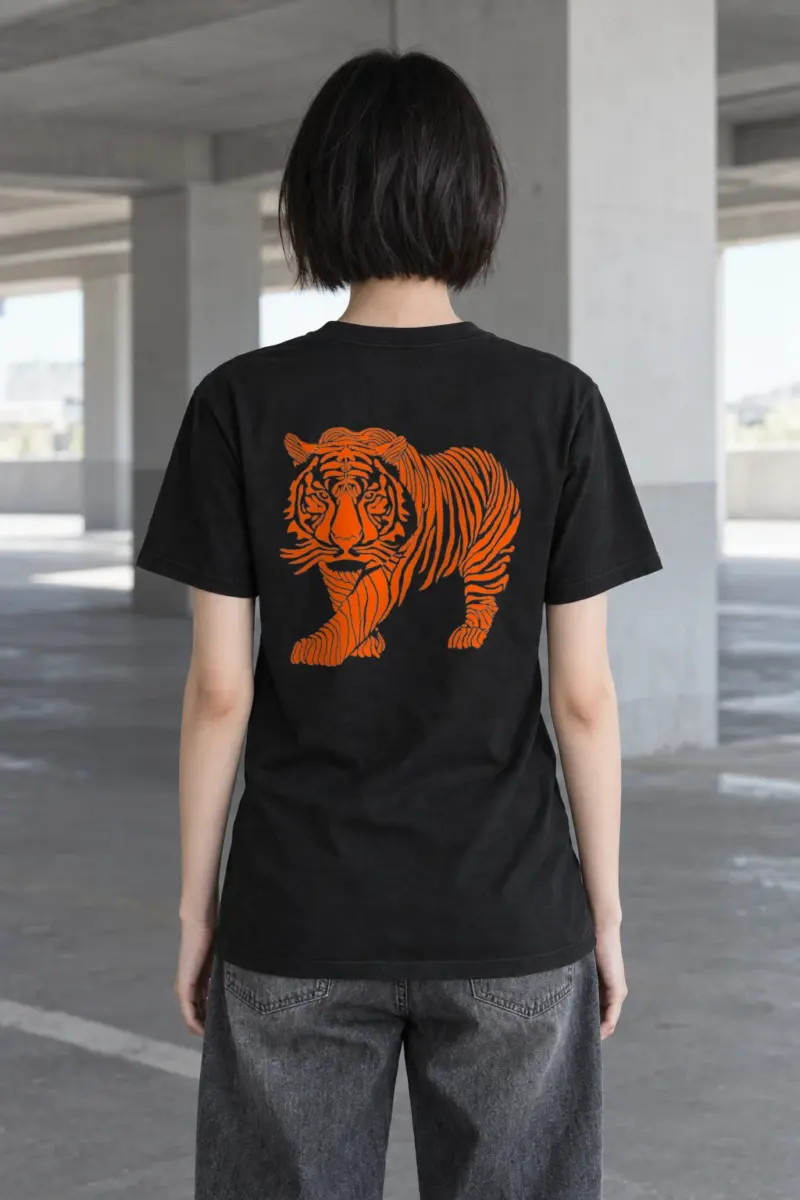 "Flowing Tiger Lines" Heavyweight Unisex Crewneck T-shirt