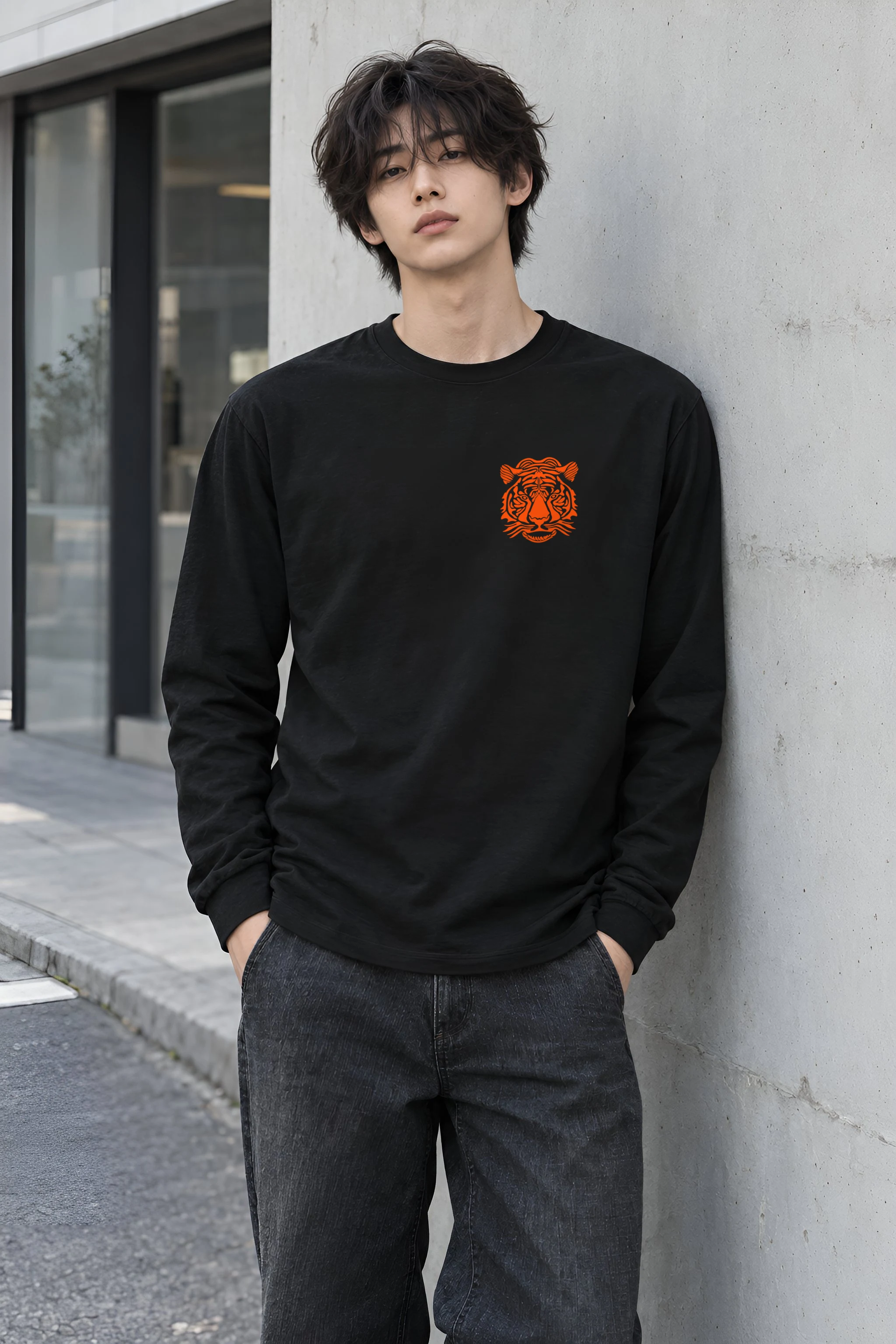 "Flowing Tiger" Unisex Longsleeve T-shirt