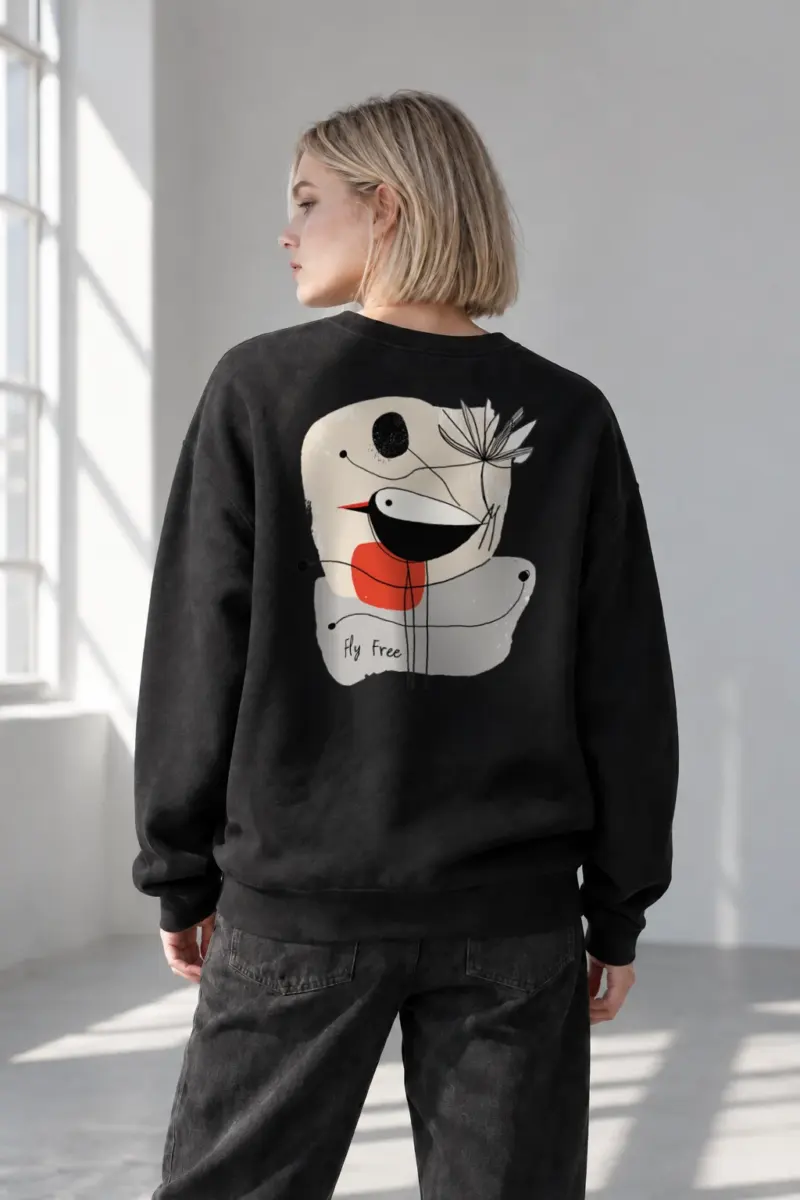 “Fly Free Bird” Heavy Blend Unisex Crewneck Sweatshirt | Gildan 18000