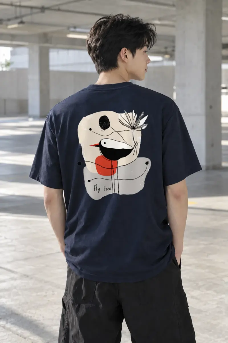 "Fly Free Bird" Heavyweight Unisex Crewneck T-shirt | Gildan 5000