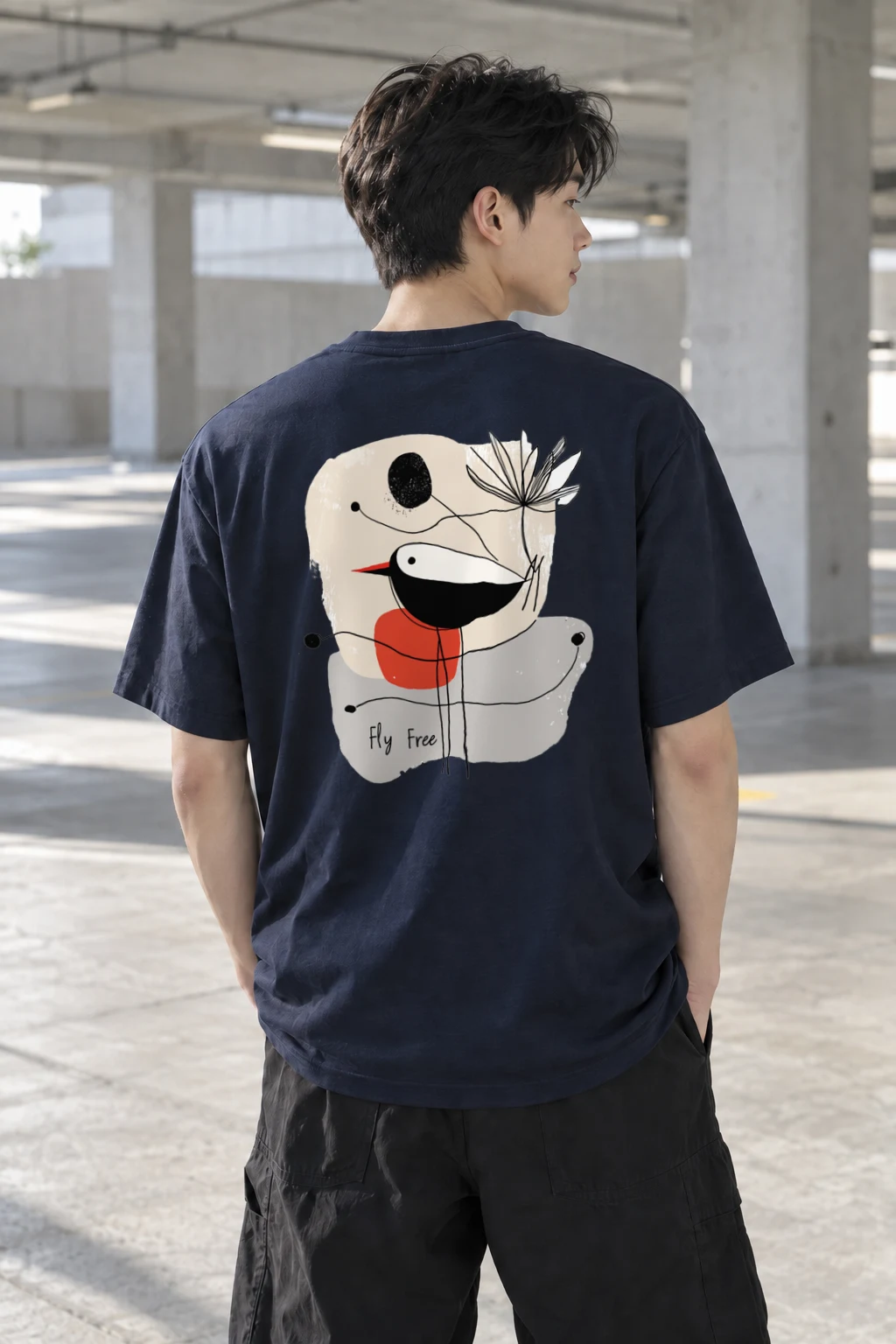 "Fly Free Bird" Heavyweight Unisex Crewneck T-shirt | Gildan 5000