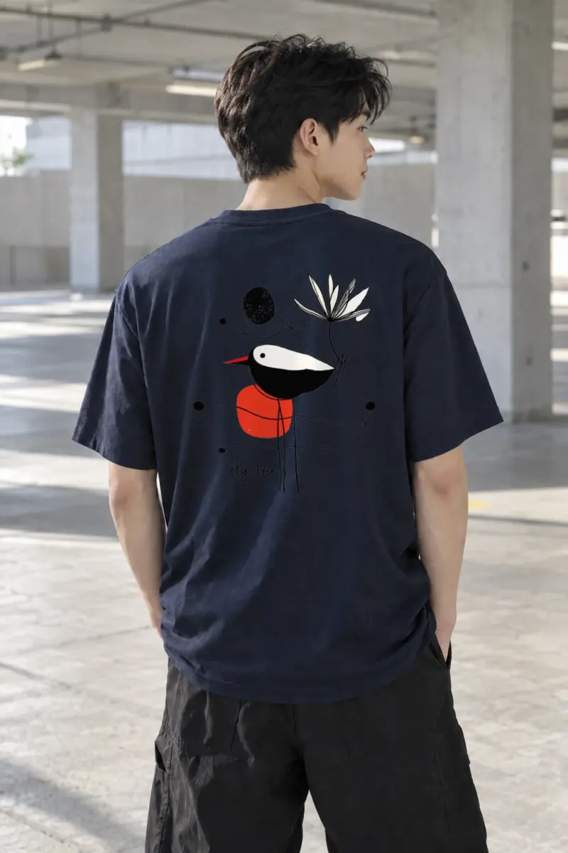 "Fly Free Bird" Heavyweight Unisex Crewneck T-shirt | Gildan 5000