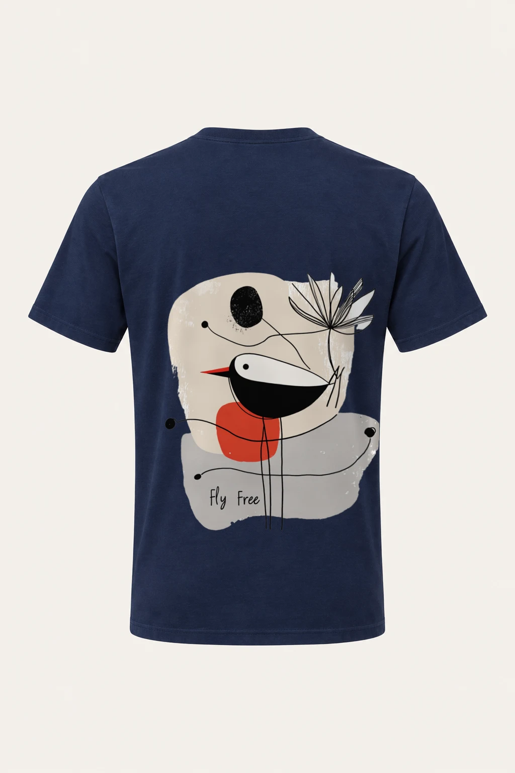 "Fly Free Bird" Heavyweight Unisex Crewneck T-shirt | Gildan 5000