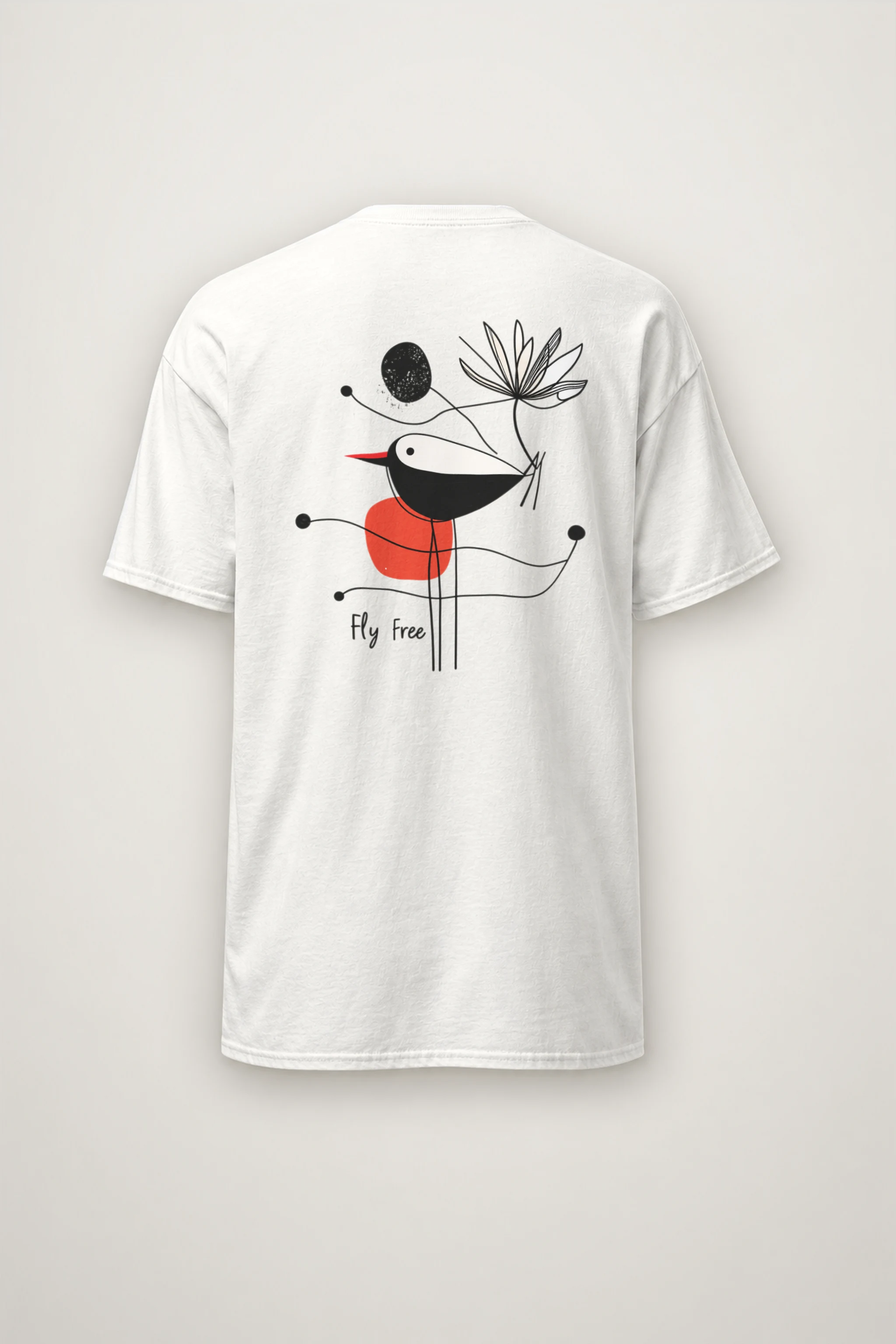 "Fly Free Bird" Heavyweight Unisex Crewneck T-shirt