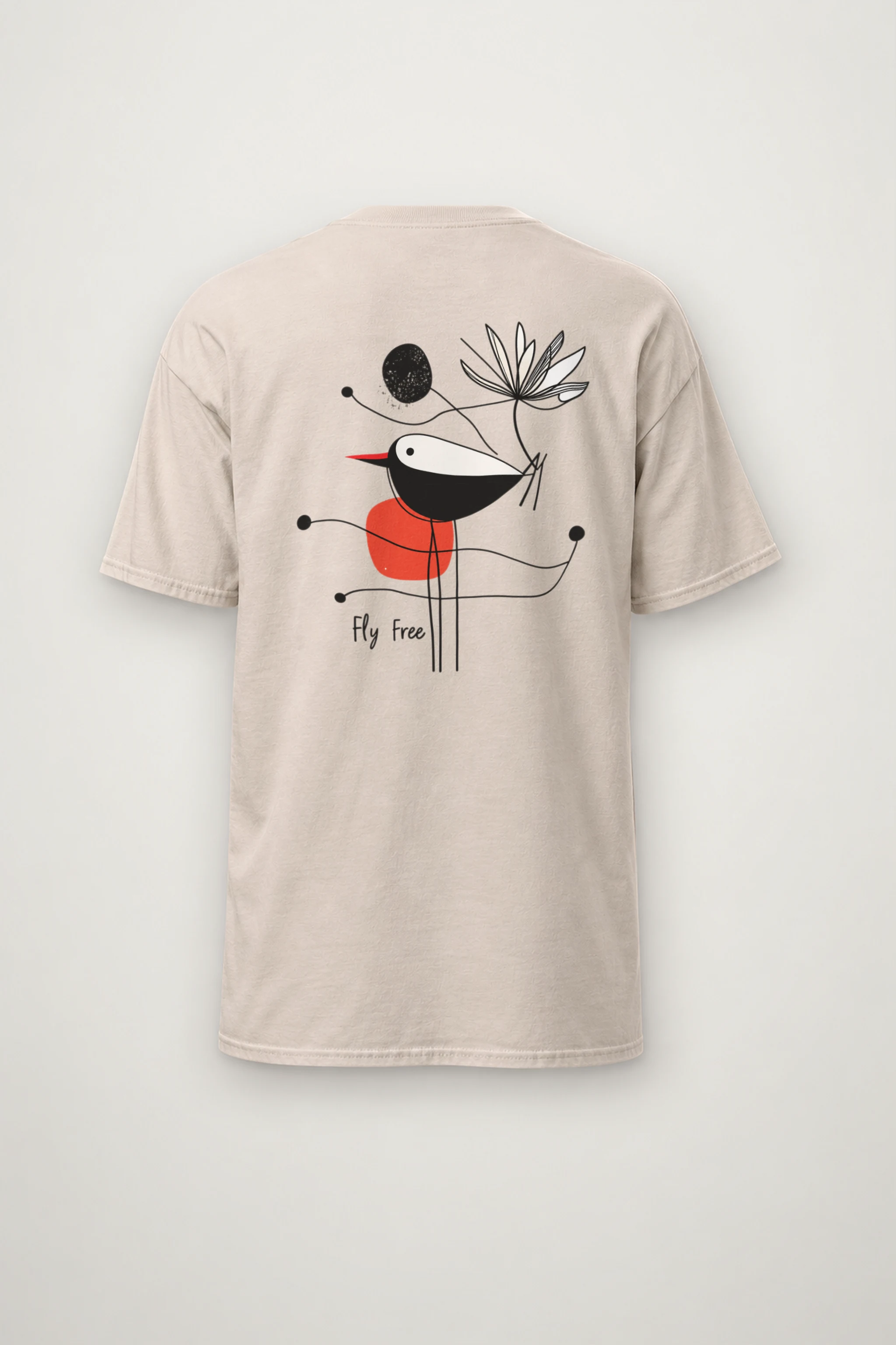 "Fly Free Bird" Heavyweight Unisex Crewneck T-shirt
