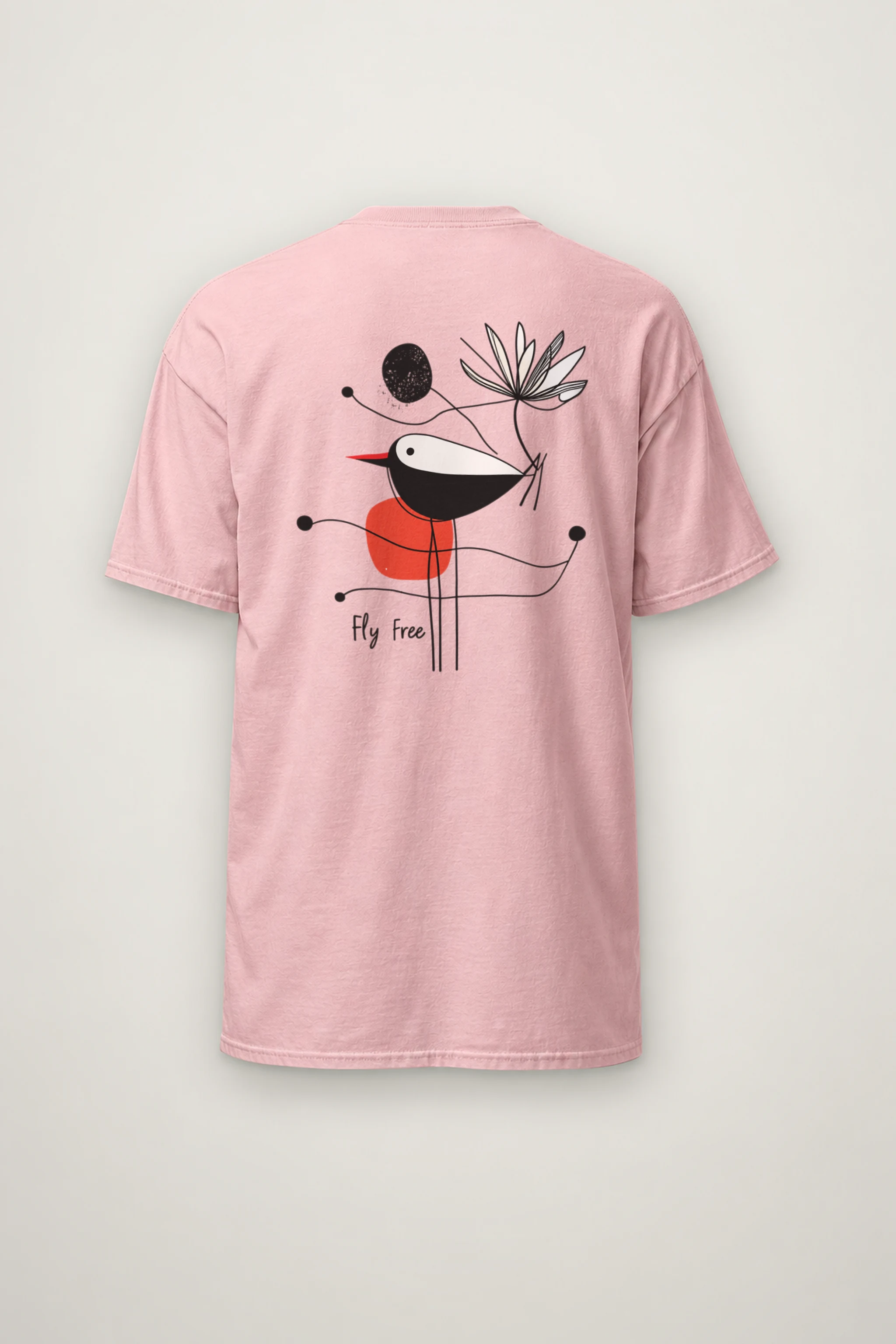 "Fly Free Bird" Heavyweight Unisex Crewneck T-shirt