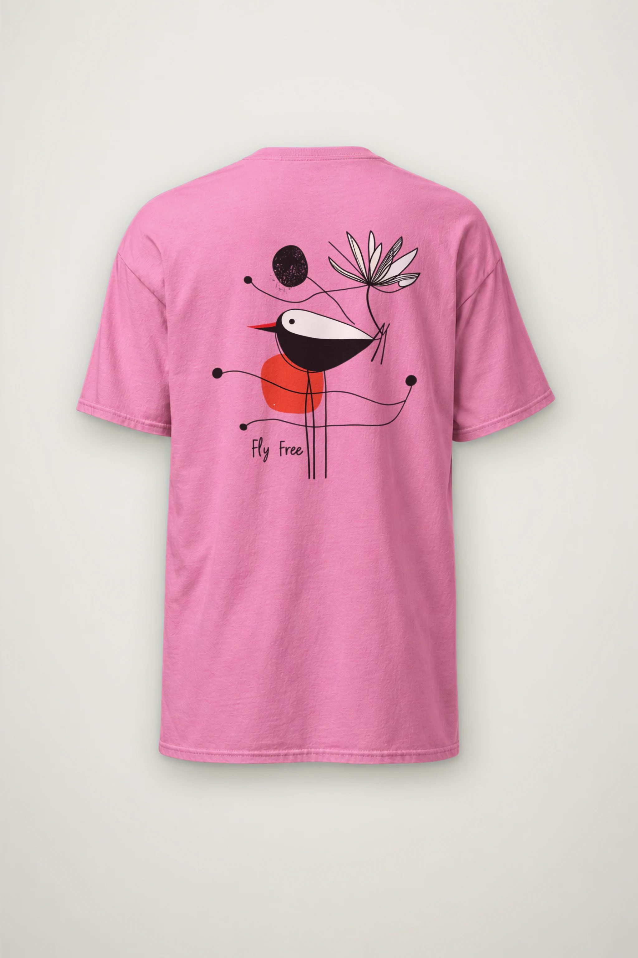 "Fly Free Bird" Heavyweight Unisex Crewneck T-shirt