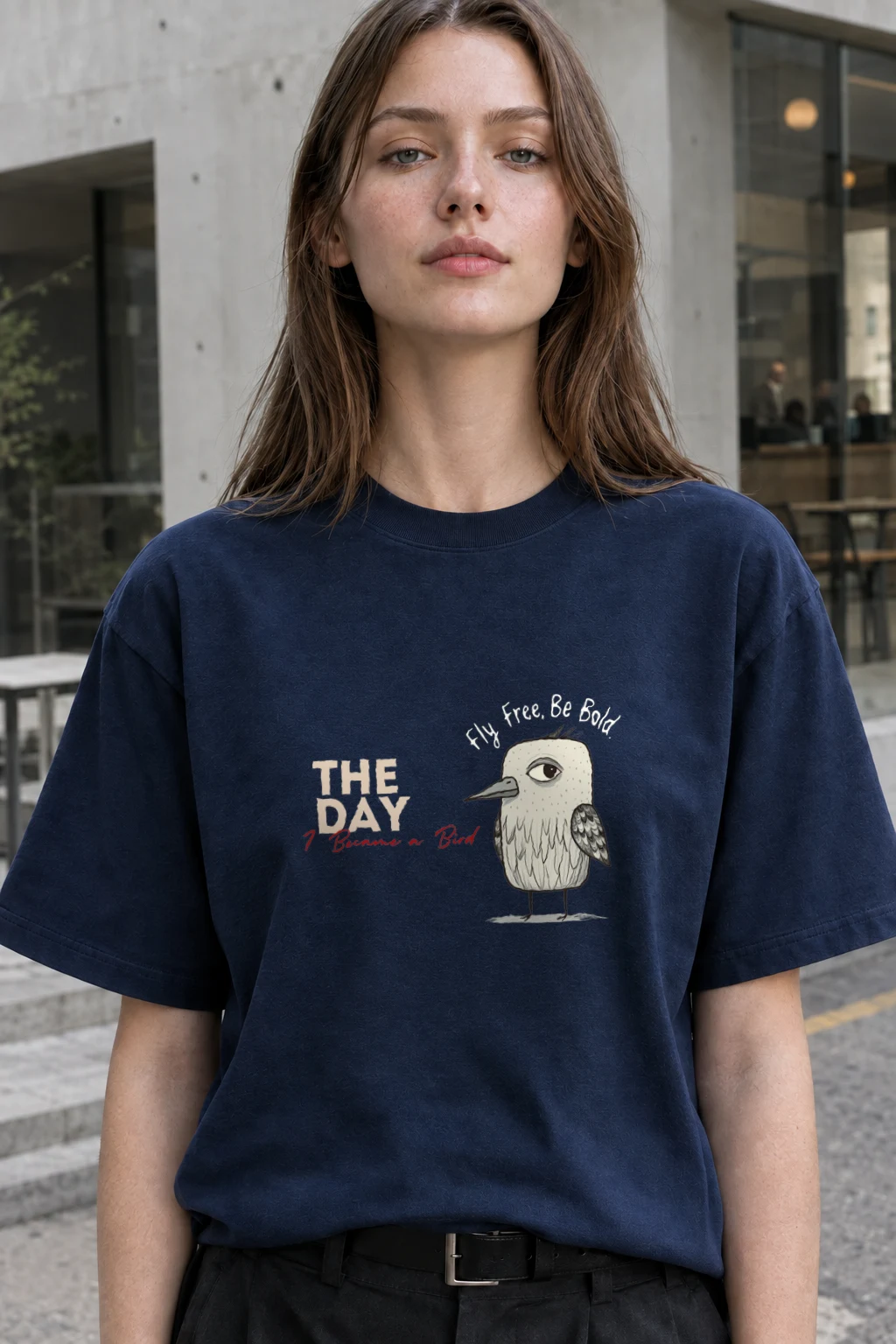 "Fly Free Bird" Heavyweight Unisex Crewneck T-shirt | Gildan 5000
