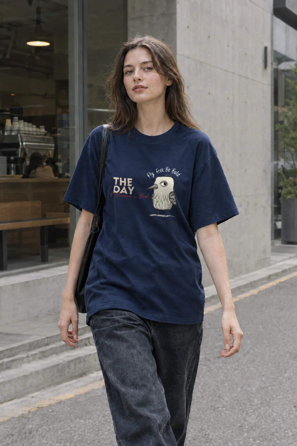 "Fly Free Bird" Heavyweight Unisex Crewneck T-shirt | Gildan 5000