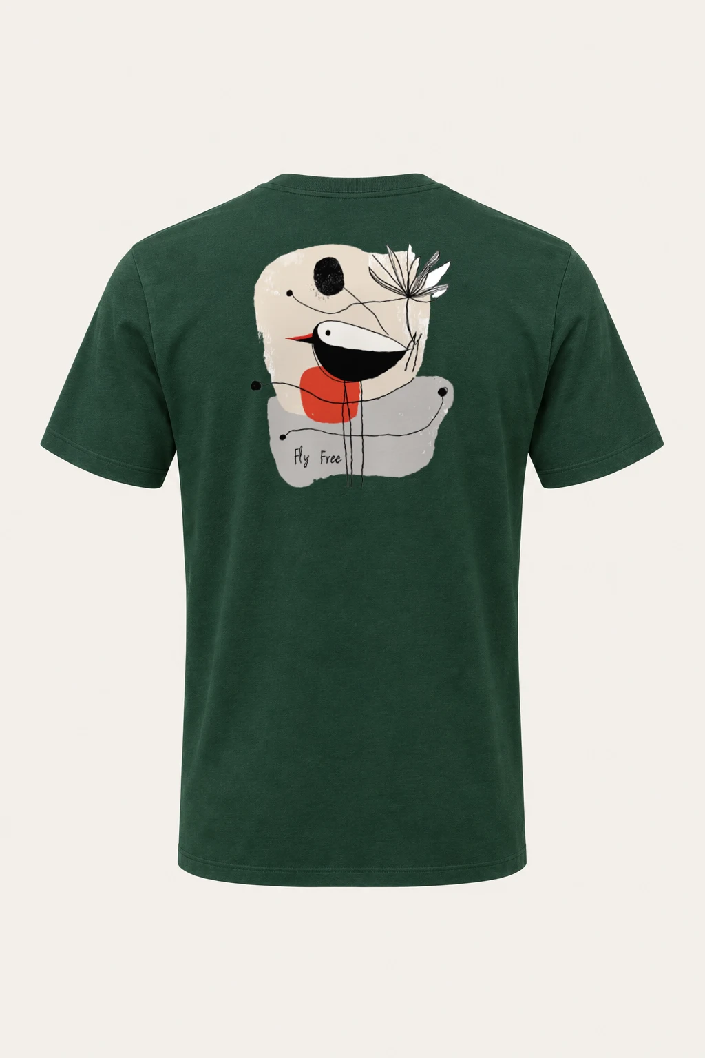 "Fly Free Bird" Heavyweight Unisex Crewneck T-shirt | Gildan 5000