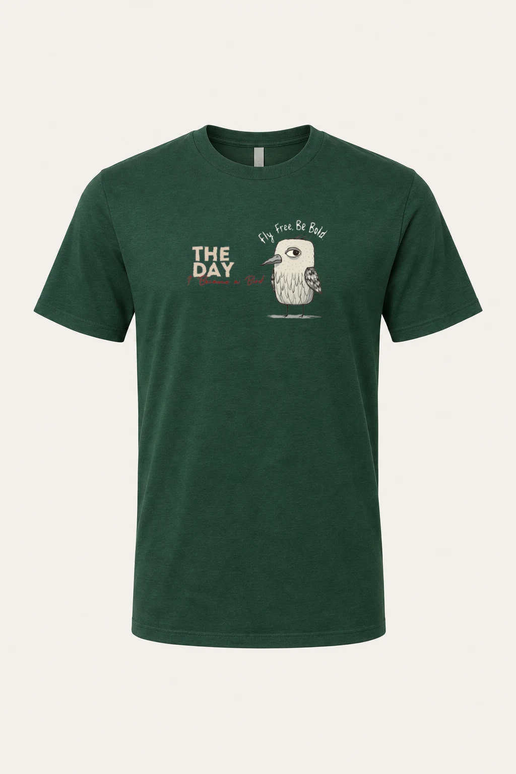 "Fly Free Bird" Heavyweight Unisex Crewneck T-shirt | Gildan 5000
