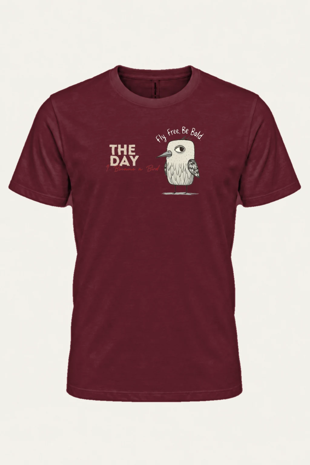 "Fly Free Bird" Heavyweight Unisex Crewneck T-shirt | Gildan 5000