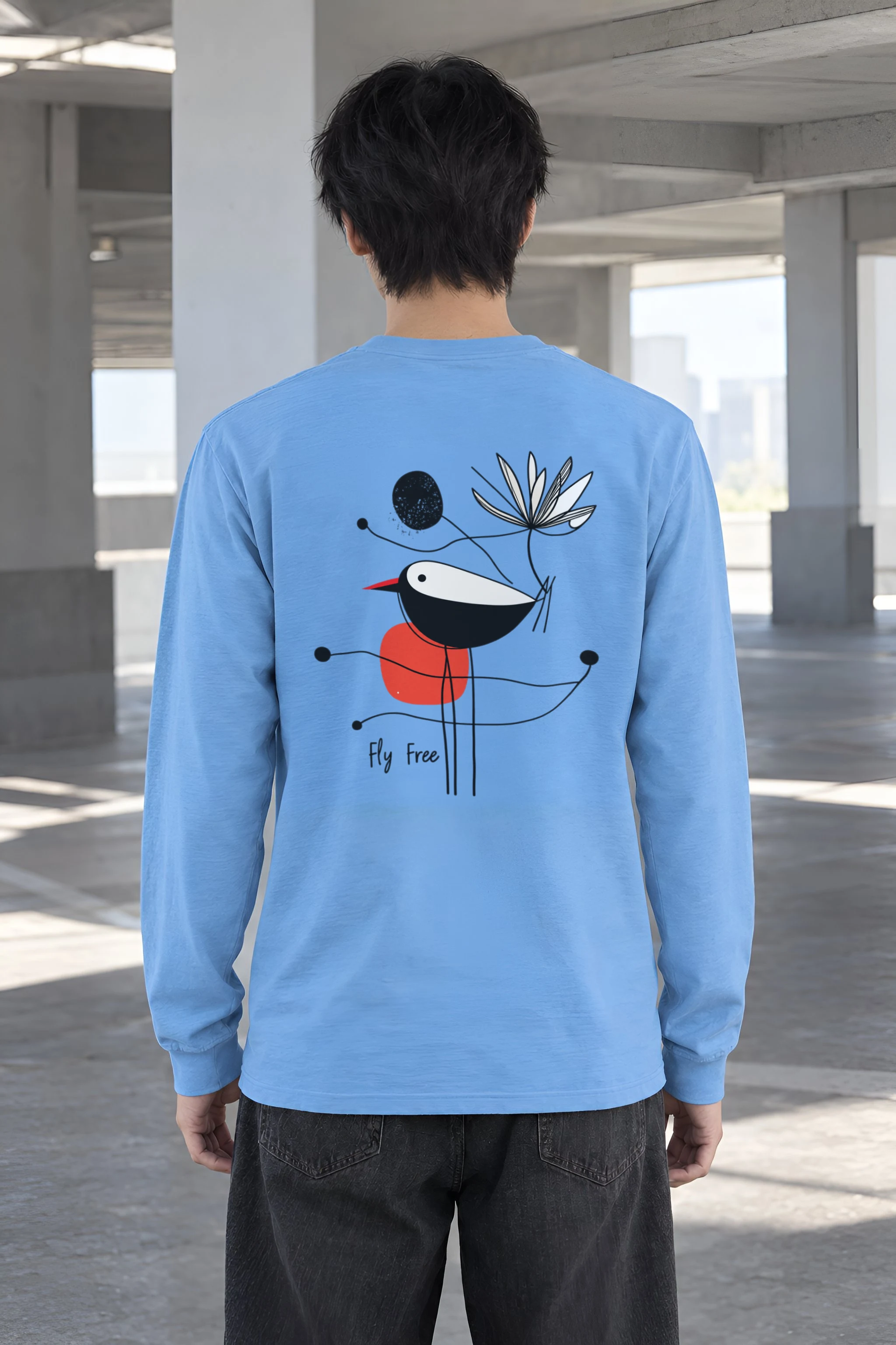 "Fly Free Bird" Unisex Longsleeve T-shirt