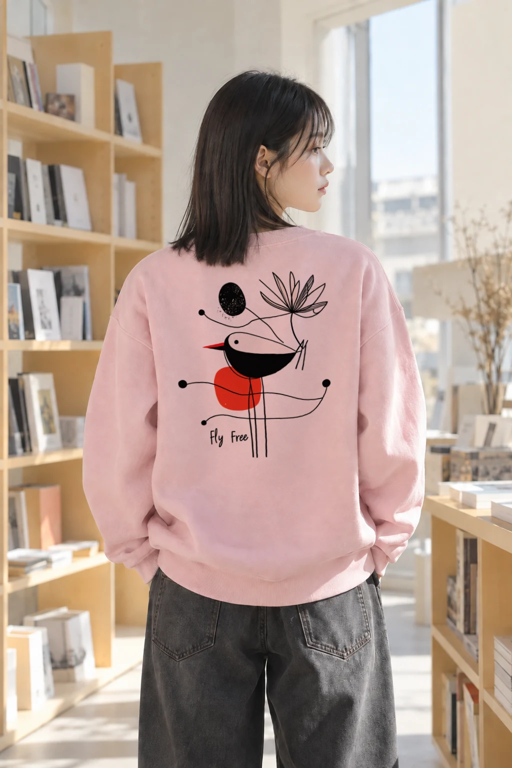 "Fly Free Bloom" Heavy Blend Unisex Crewneck Sweatshirt | Gildan 18000