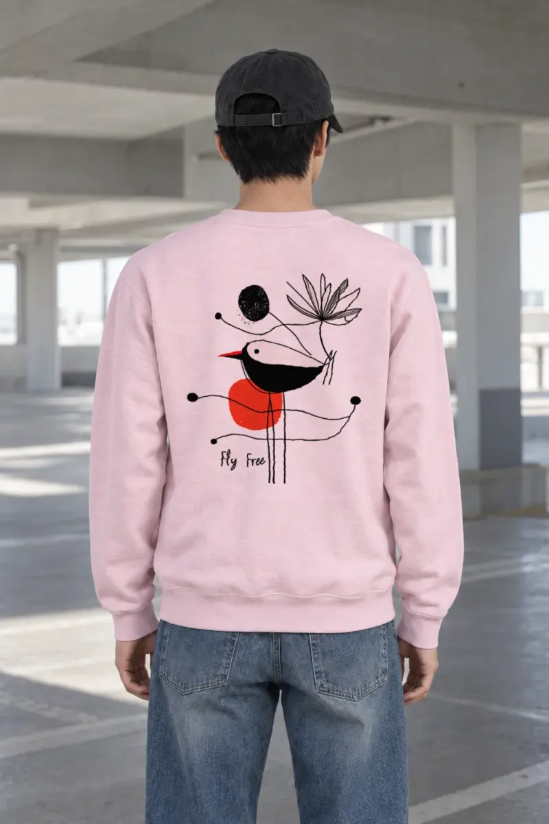 "Fly Free Bloom" Heavy Blend Unisex Crewneck Sweatshirt | Gildan 18000