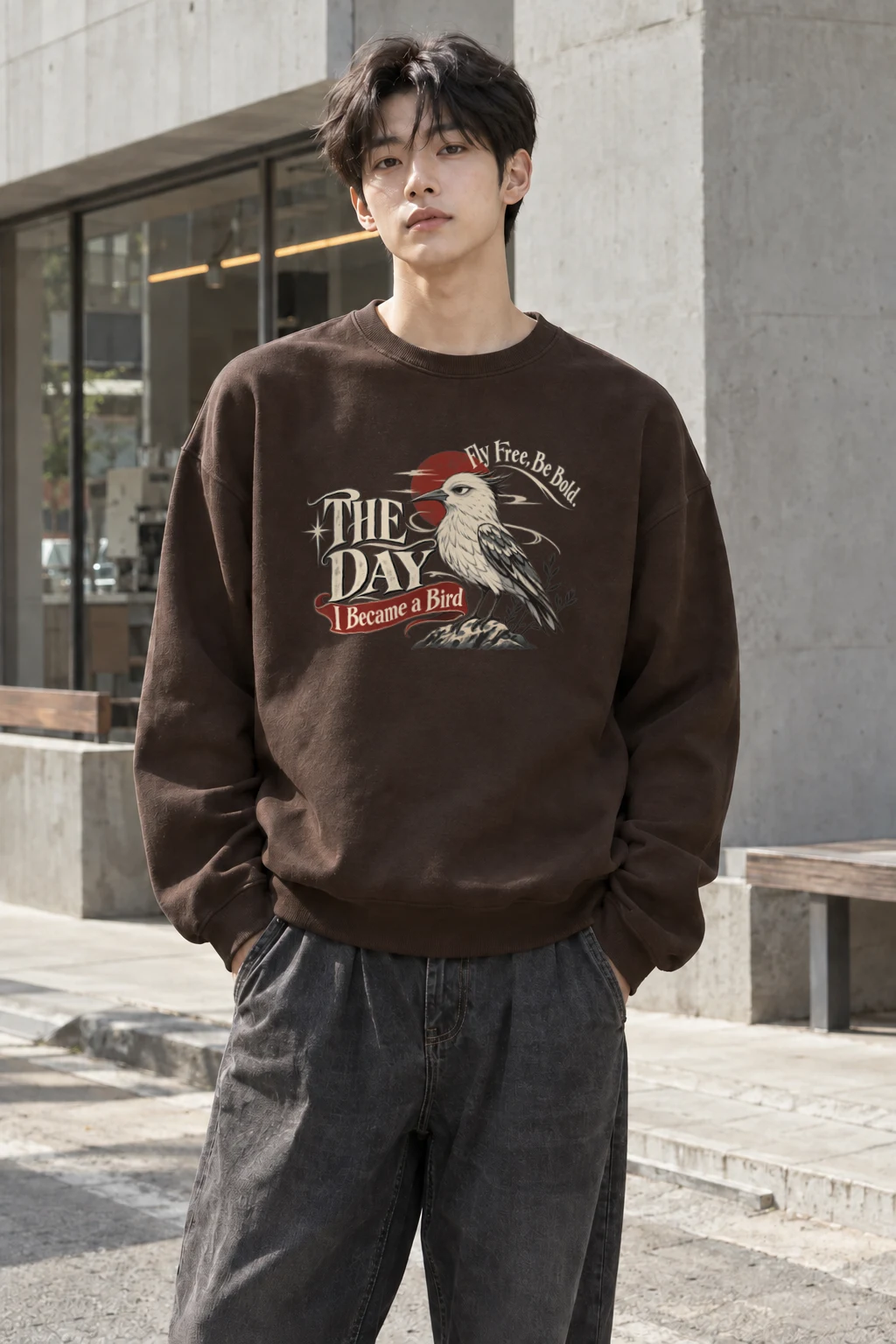 "Fly Free" Heavy Blend Unisex Crewneck Sweatshirt | Gildan 18000
