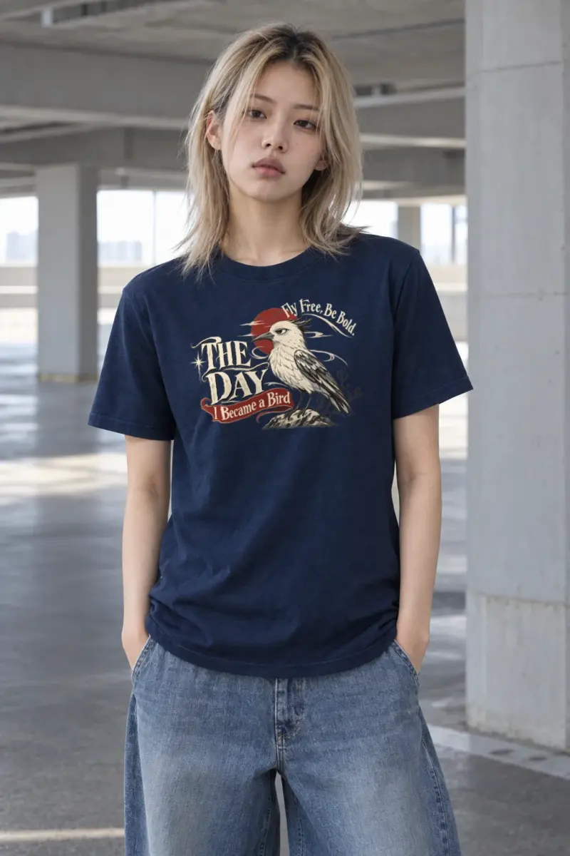 "Fly Free" Heavyweight Unisex Crewneck T-shirt | Gildan 5000