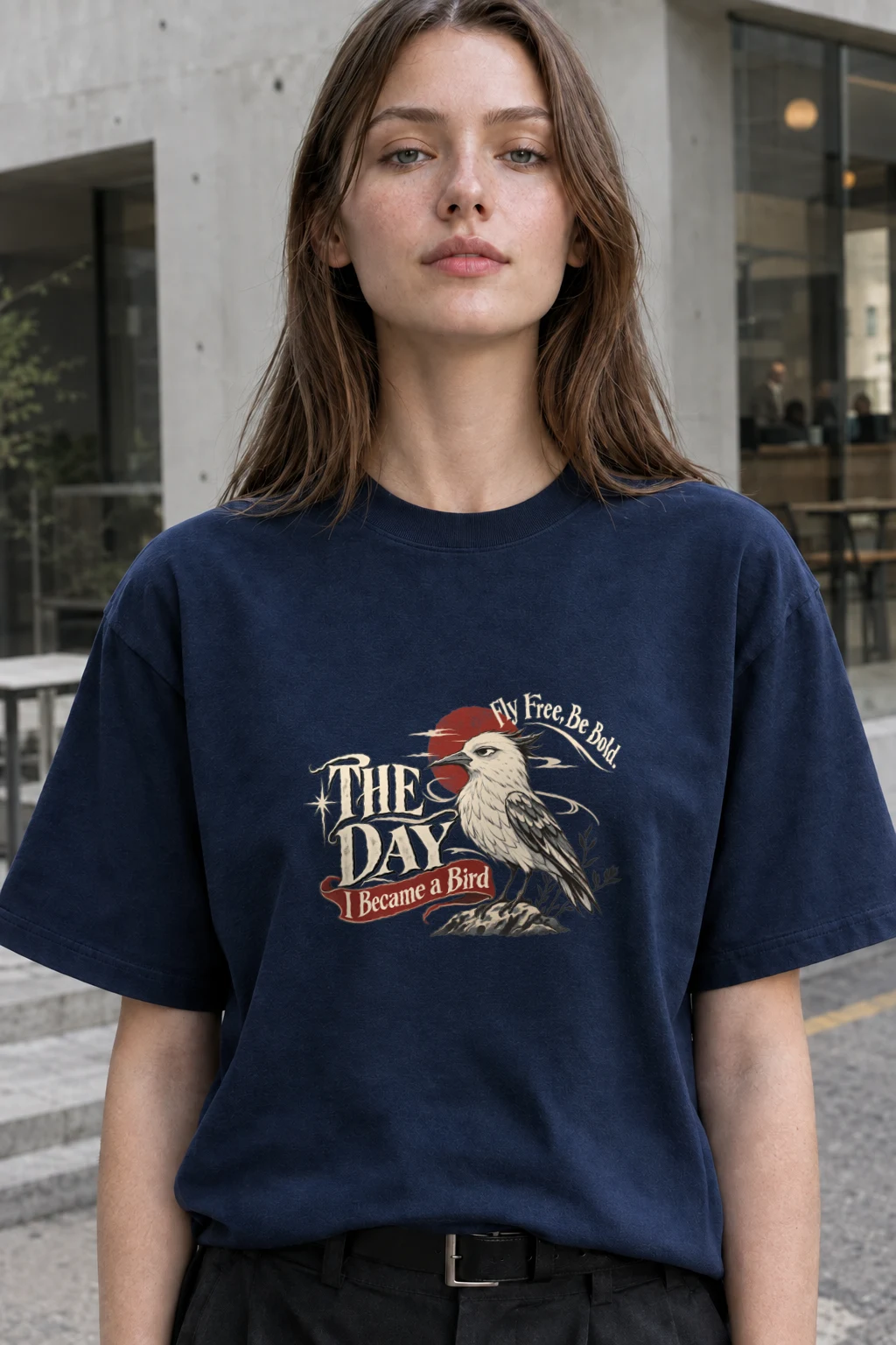 "Fly Free" Heavyweight Unisex Crewneck T-shirt | Gildan 5000