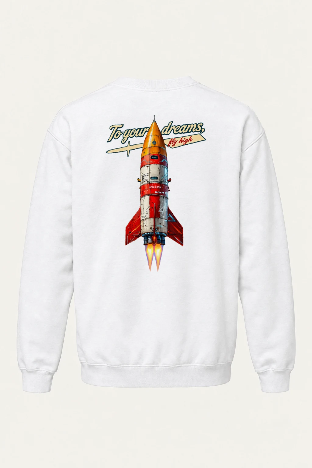 "Fly High Rocket" Heavy Blend Unisex Crewneck Sweatshirt | Gildan 18000