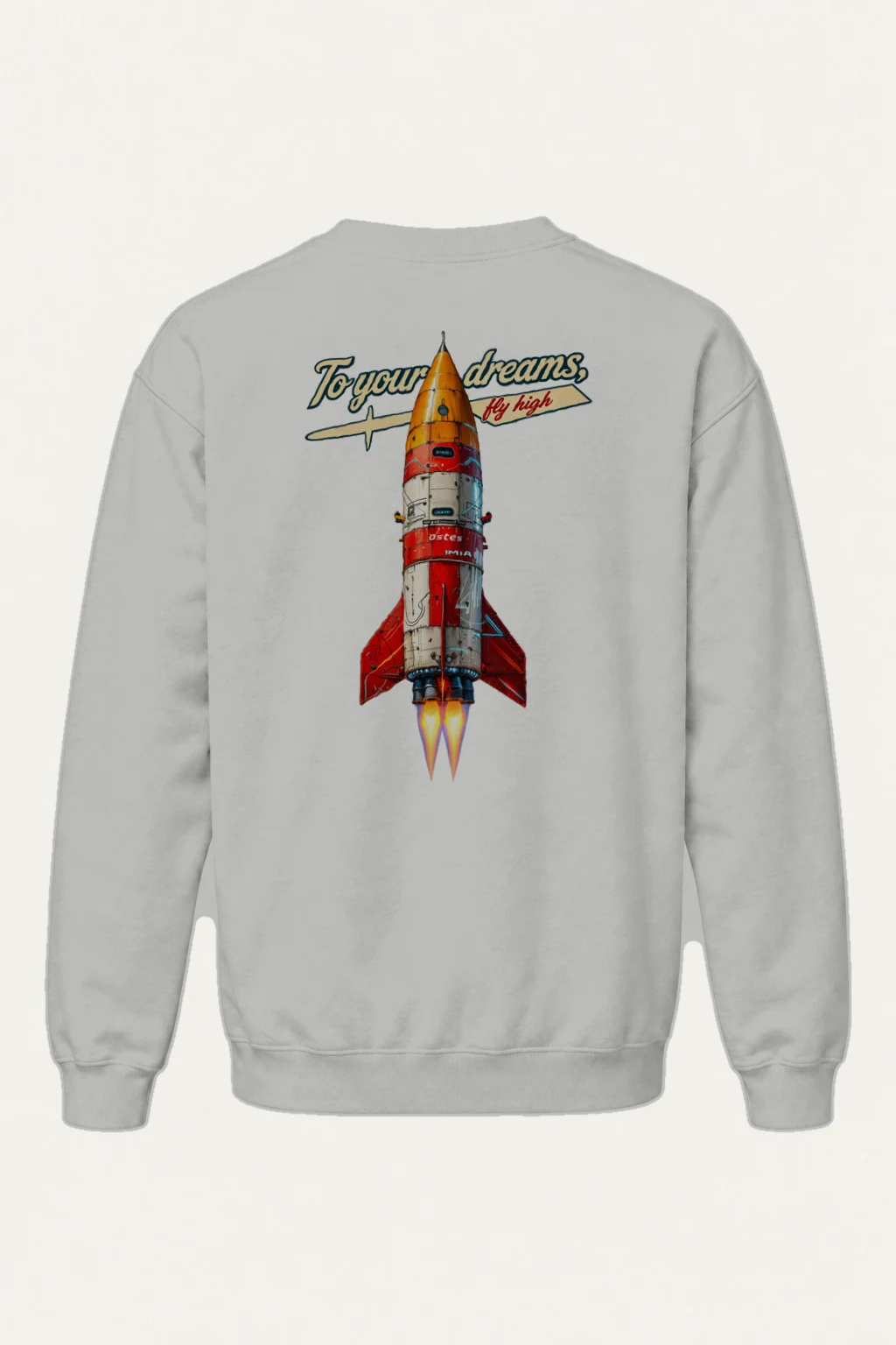 "Fly High Rocket" Heavy Blend Unisex Crewneck Sweatshirt | Gildan 18000