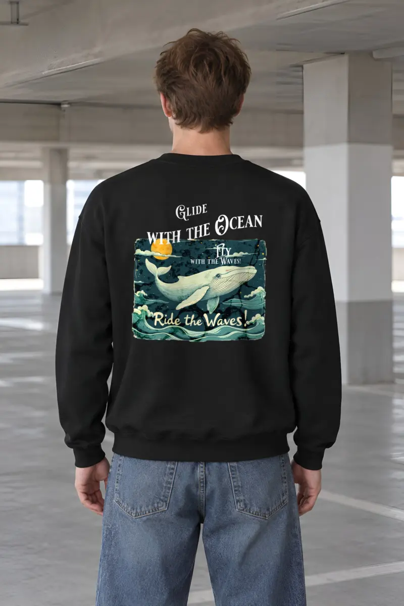 "Fly With The Waves" Heavy Blend Unisex Crewneck Sweatshirt