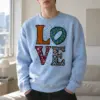 "Folk Art Love" Heavy Blend Unisex Crewneck Sweatshirt | Gildan 18000