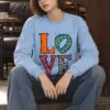 "Folk Art Love" Heavy Blend Unisex Crewneck Sweatshirt
