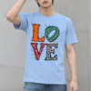 "Folk Art Love" Heavyweight Unisex Crewneck T-shirt