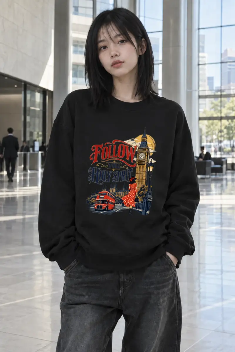 "Follow The Holy Spirit" Heavy Blend Unisex Crewneck Sweatshirt | Gildan 18000