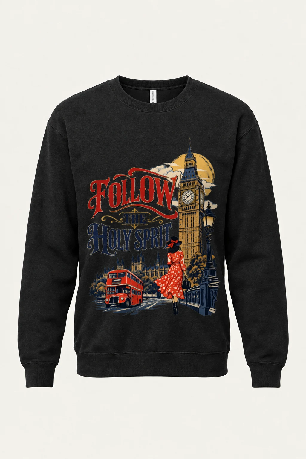 "Follow The Holy Spirit" Heavy Blend Unisex Crewneck Sweatshirt | Gildan 18000