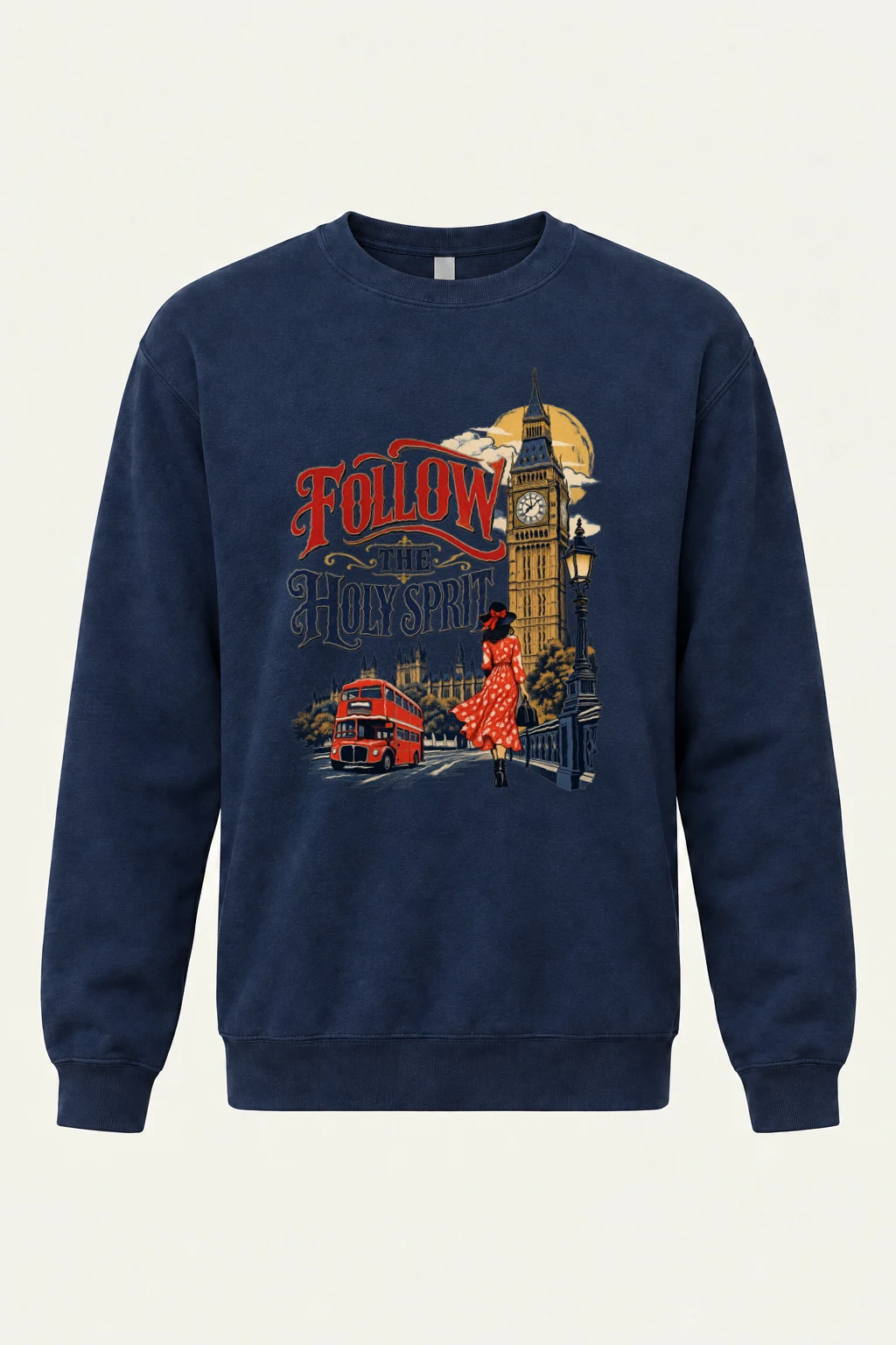 "Follow The Holy Spirit" Heavy Blend Unisex Crewneck Sweatshirt | Gildan 18000