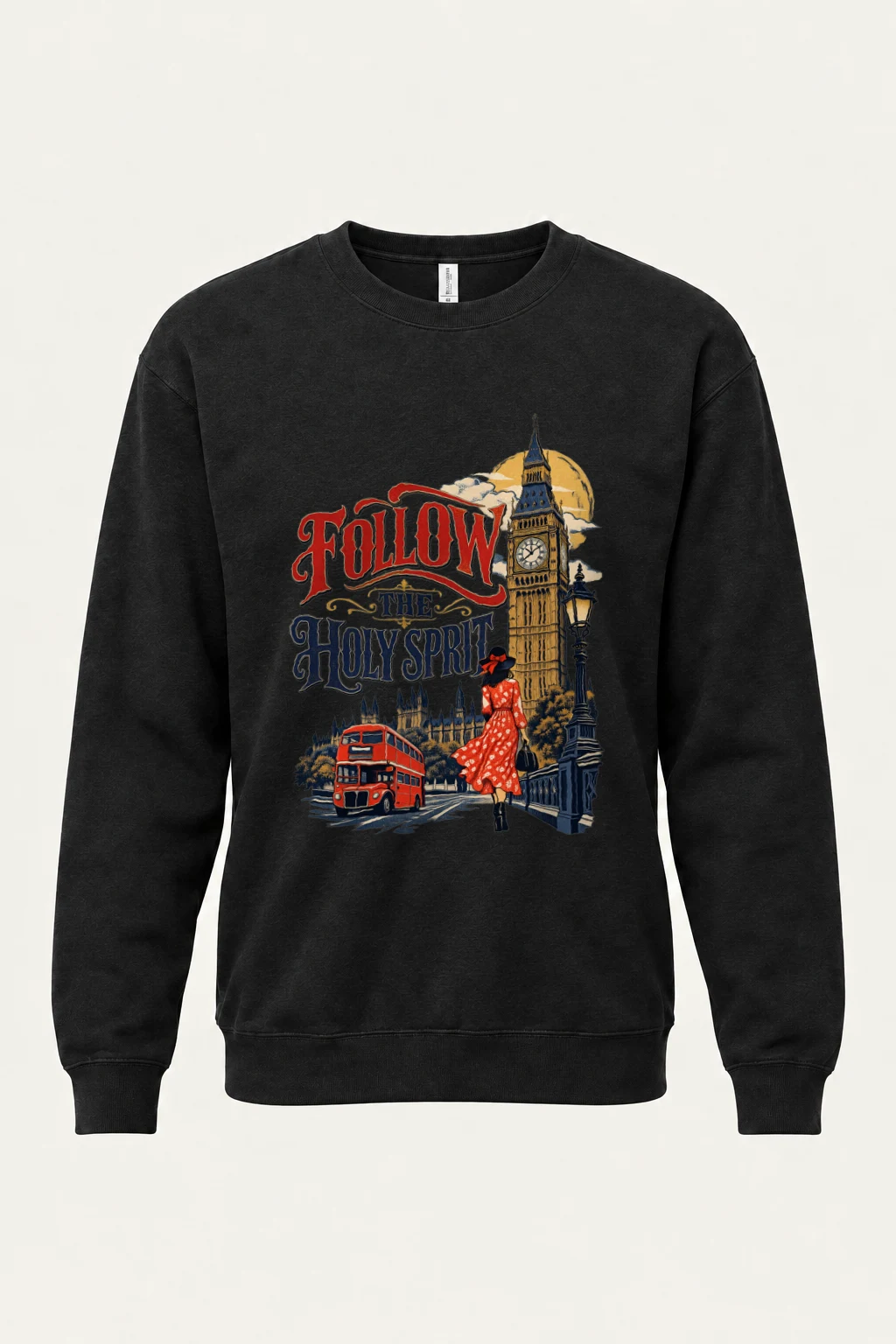 "Follow The Holy Spirit" Heavy Blend Unisex Crewneck Sweatshirt | Gildan 18000