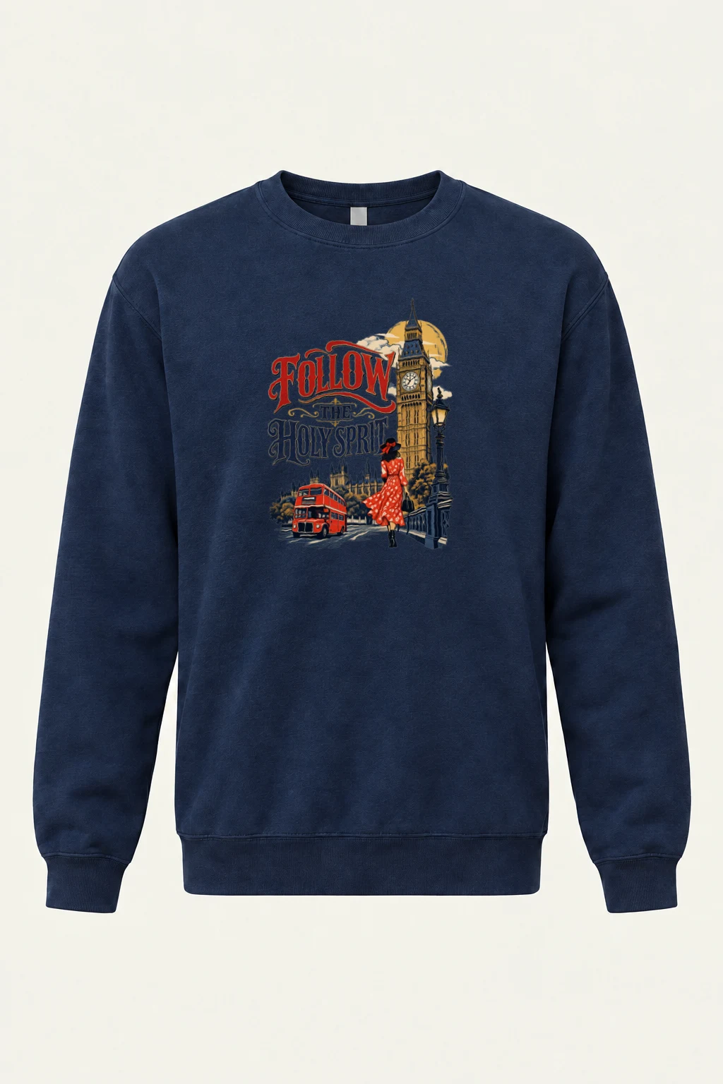 "Follow The Holy Spirit" Heavy Blend Unisex Crewneck Sweatshirt | Gildan 18000