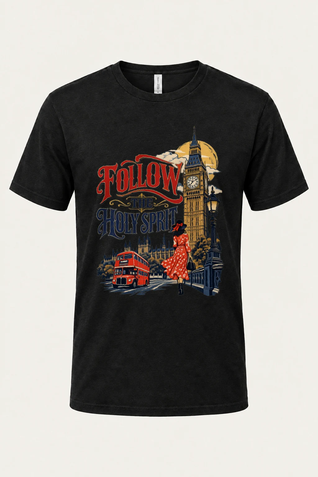 "Follow The Holy Spirit" Heavyweight Unisex Crewneck T-shirt | Gildan 5000