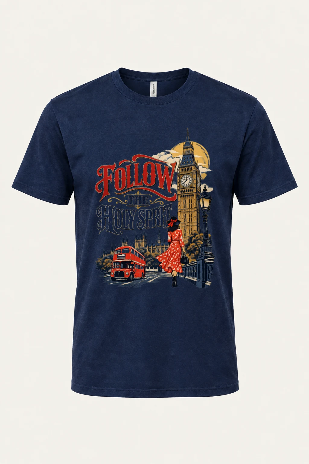 "Follow The Holy Spirit" Heavyweight Unisex Crewneck T-shirt | Gildan 5000