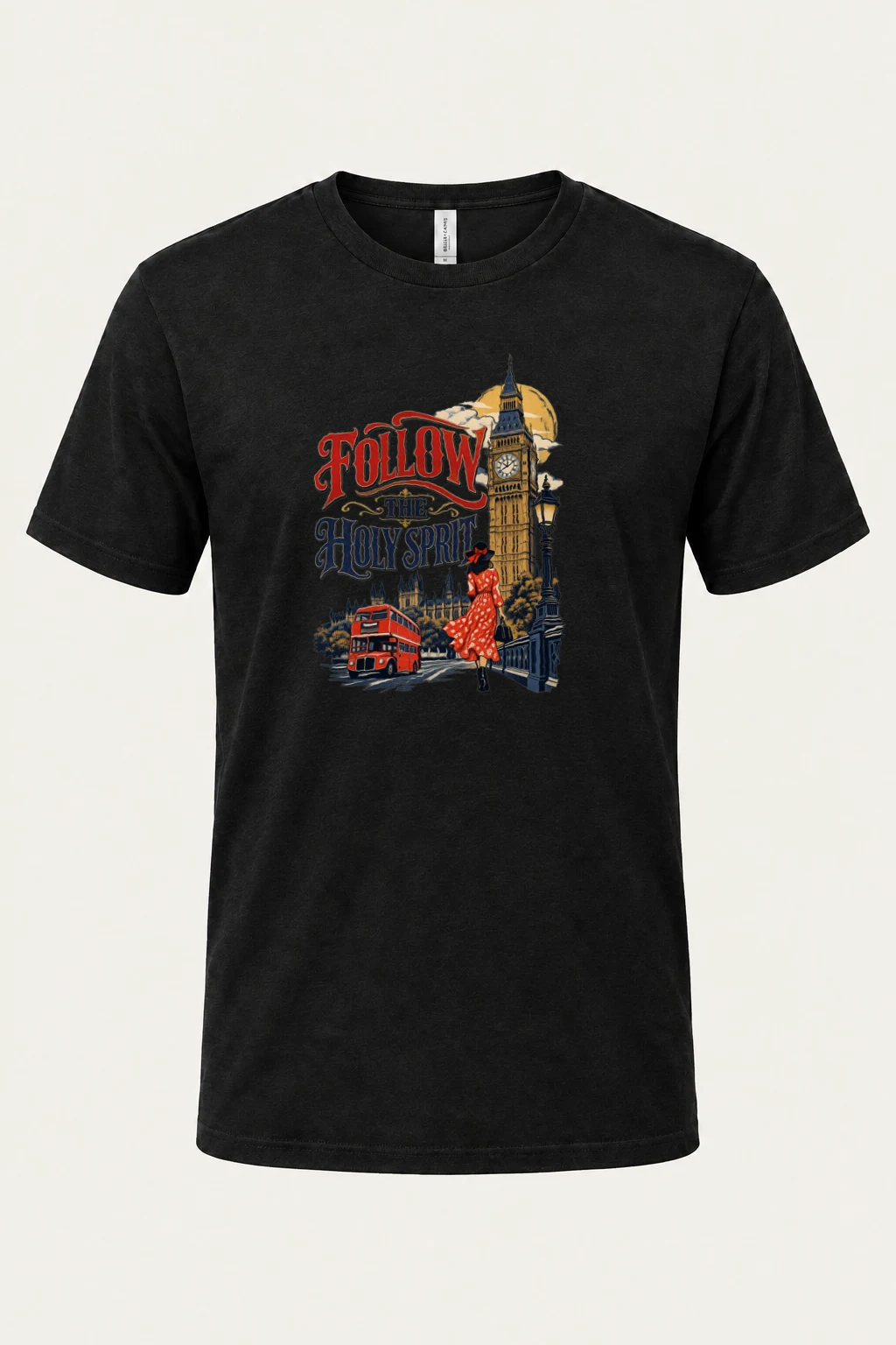 "Follow The Holy Spirit" Heavyweight Unisex Crewneck T-shirt | Gildan 5000