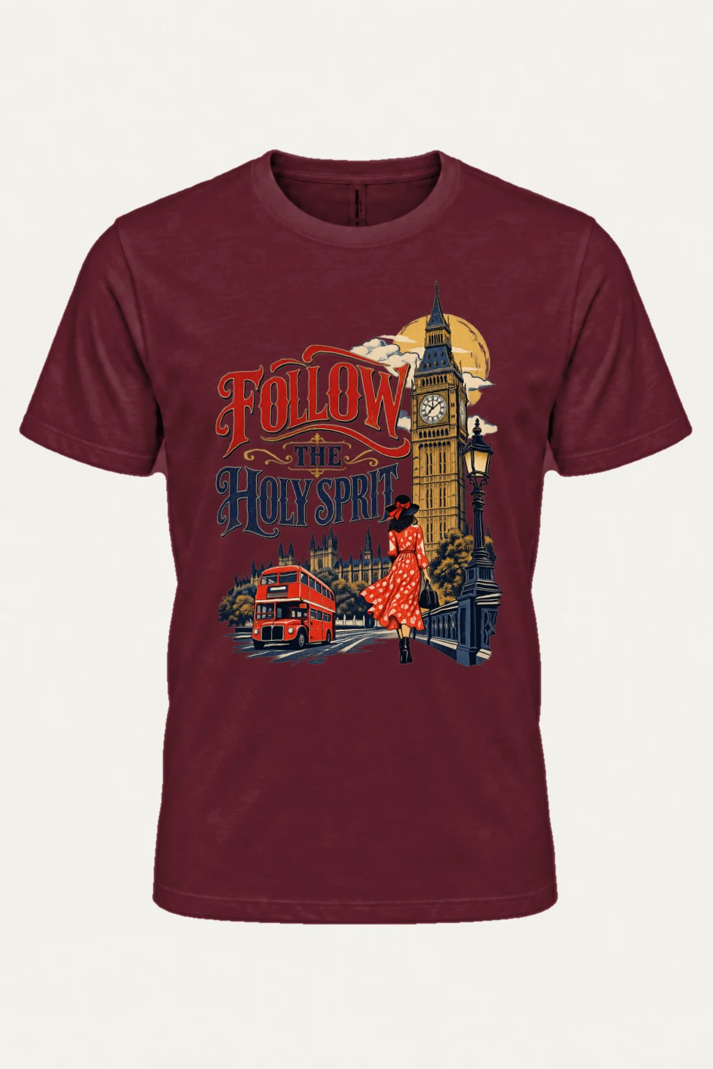 "Follow The Holy Spirit" Heavyweight Unisex Crewneck T-shirt | Gildan 5000