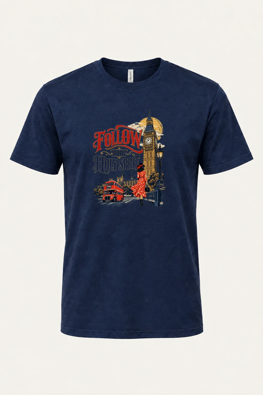"Follow The Holy Spirit" Heavyweight Unisex Crewneck T-shirt | Gildan 5000