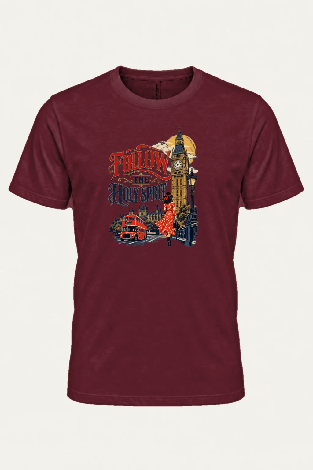 "Follow The Holy Spirit" Heavyweight Unisex Crewneck T-shirt | Gildan 5000