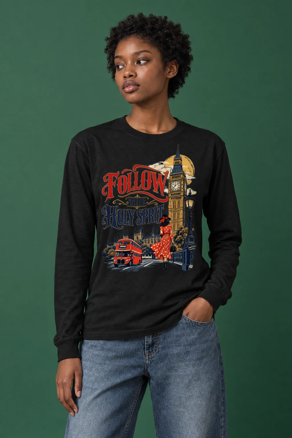 "Follow The Holy Spirit" Unisex Longsleeve T-shirt | Gildan 2400