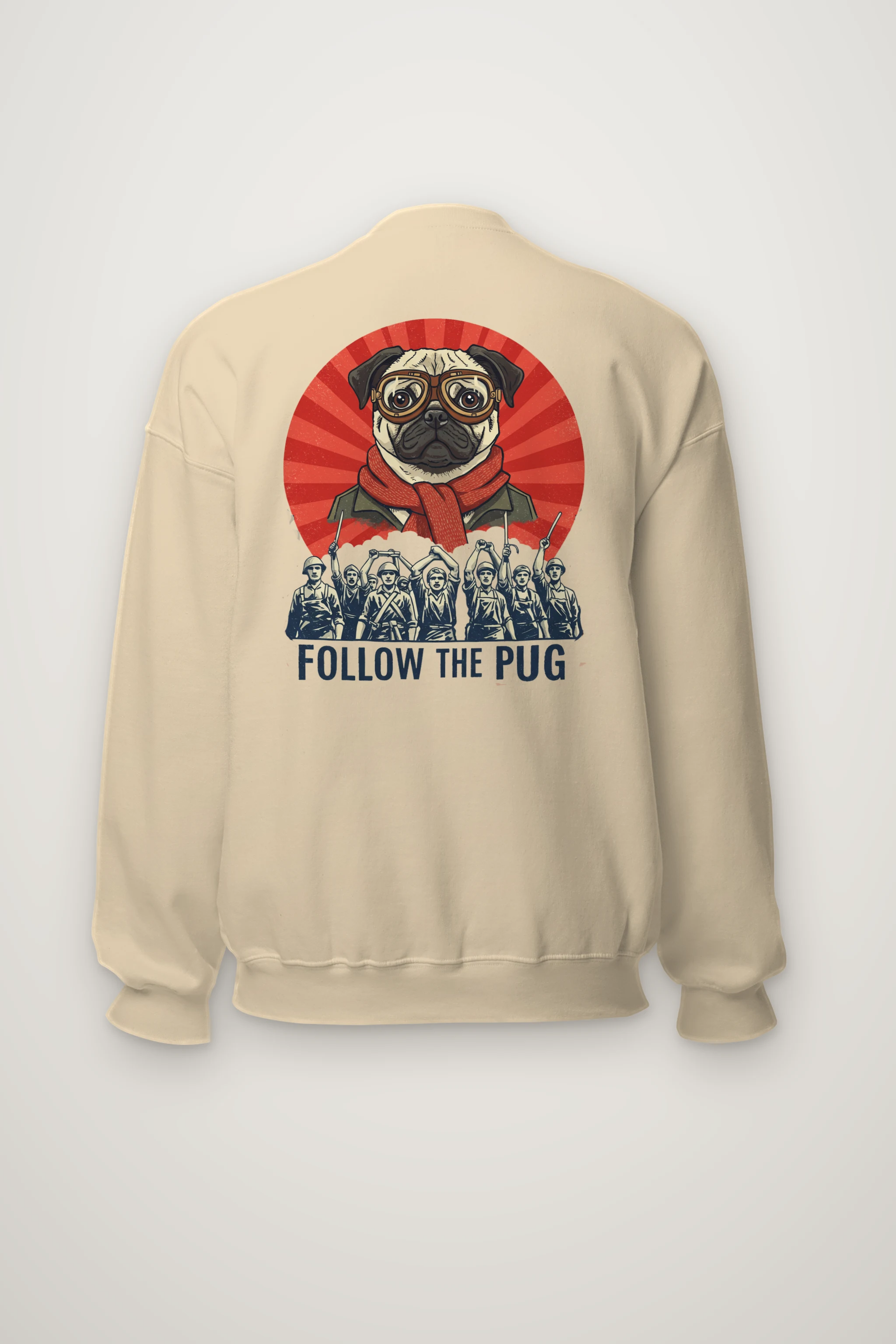 "Follow The Pug" Heavy Blend Unisex Crewneck Sweatshirt