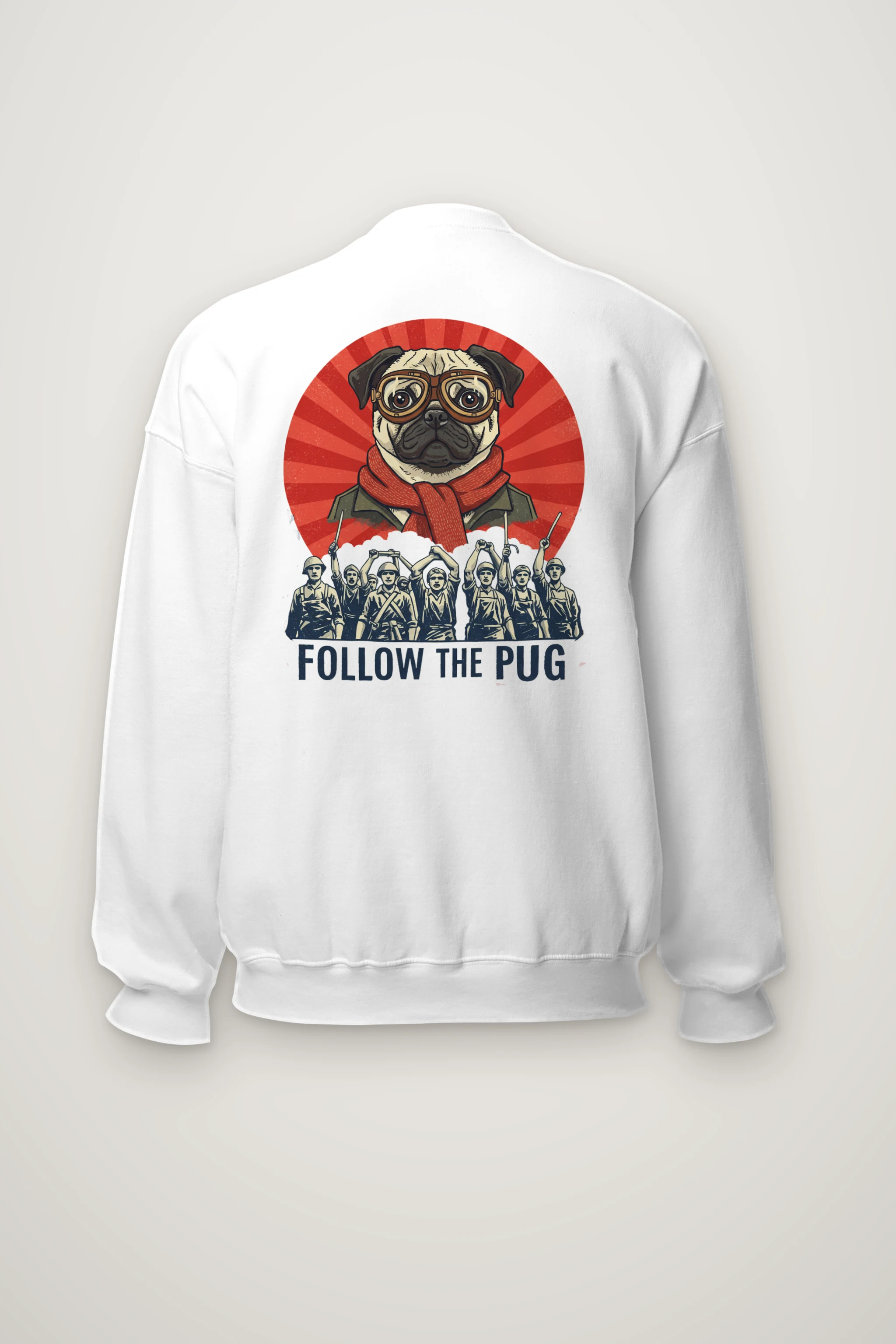 "Follow The Pug" Heavy Blend Unisex Crewneck Sweatshirt