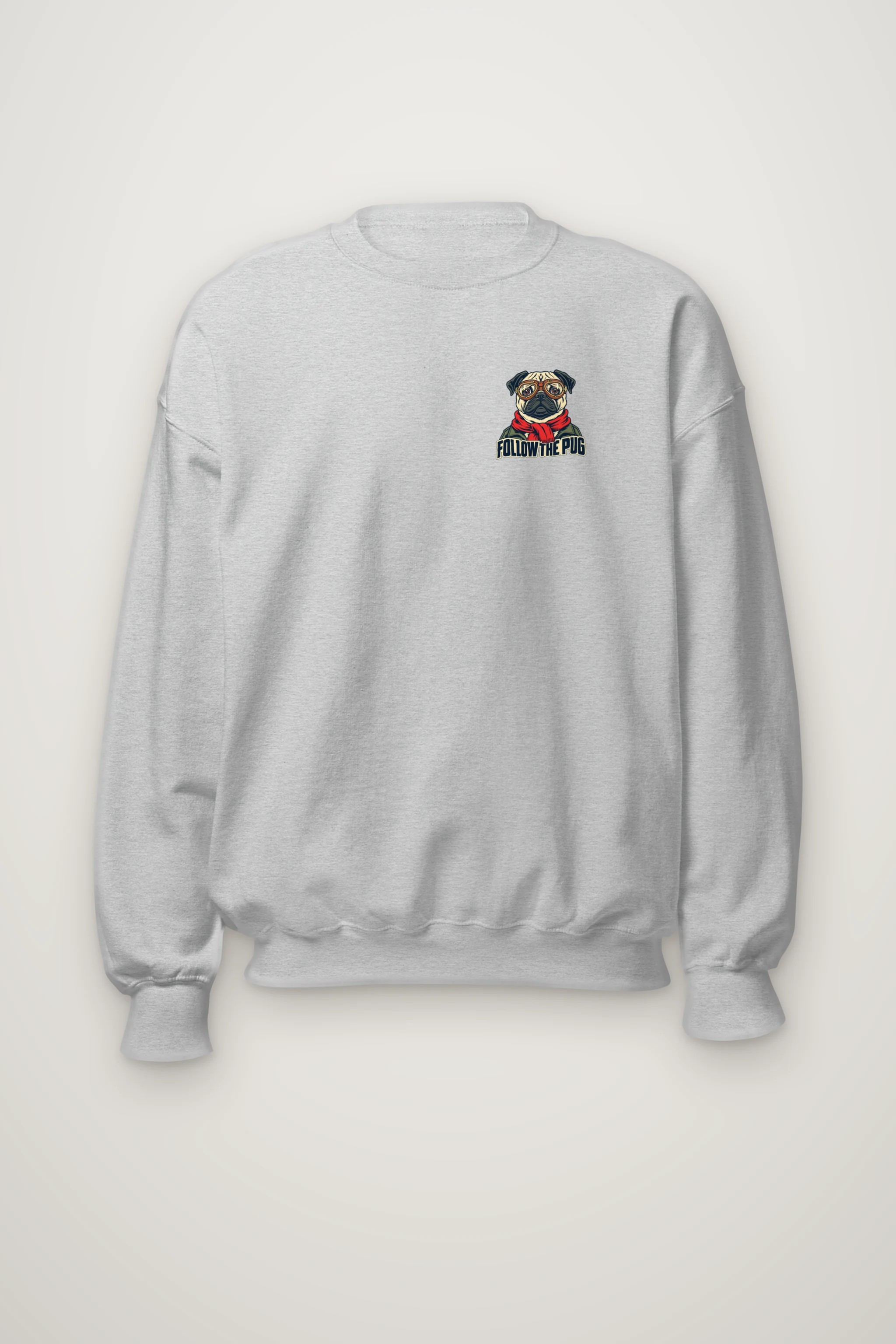 "Follow The Pug" Heavy Blend Unisex Crewneck Sweatshirt
