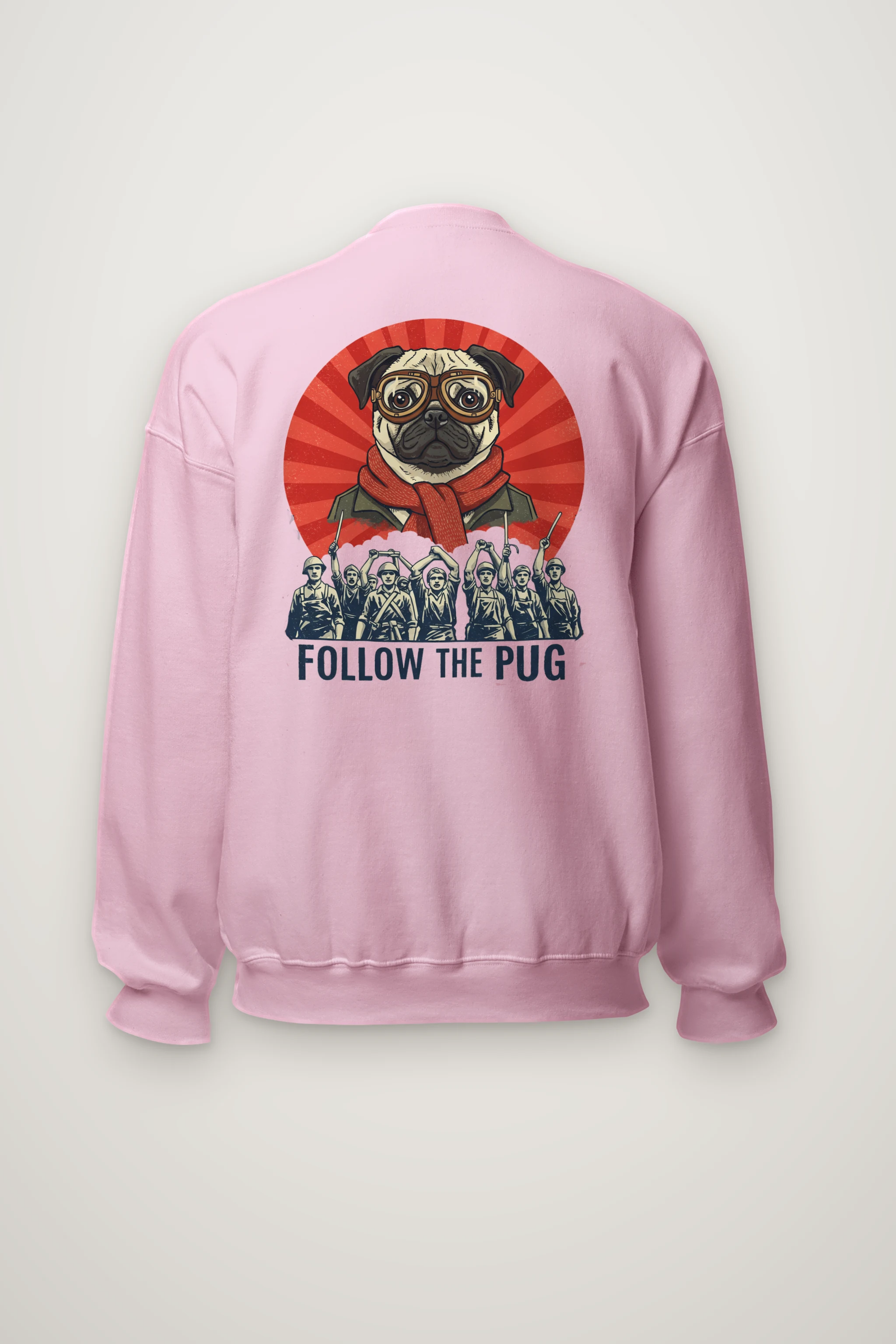 "Follow The Pug" Heavy Blend Unisex Crewneck Sweatshirt
