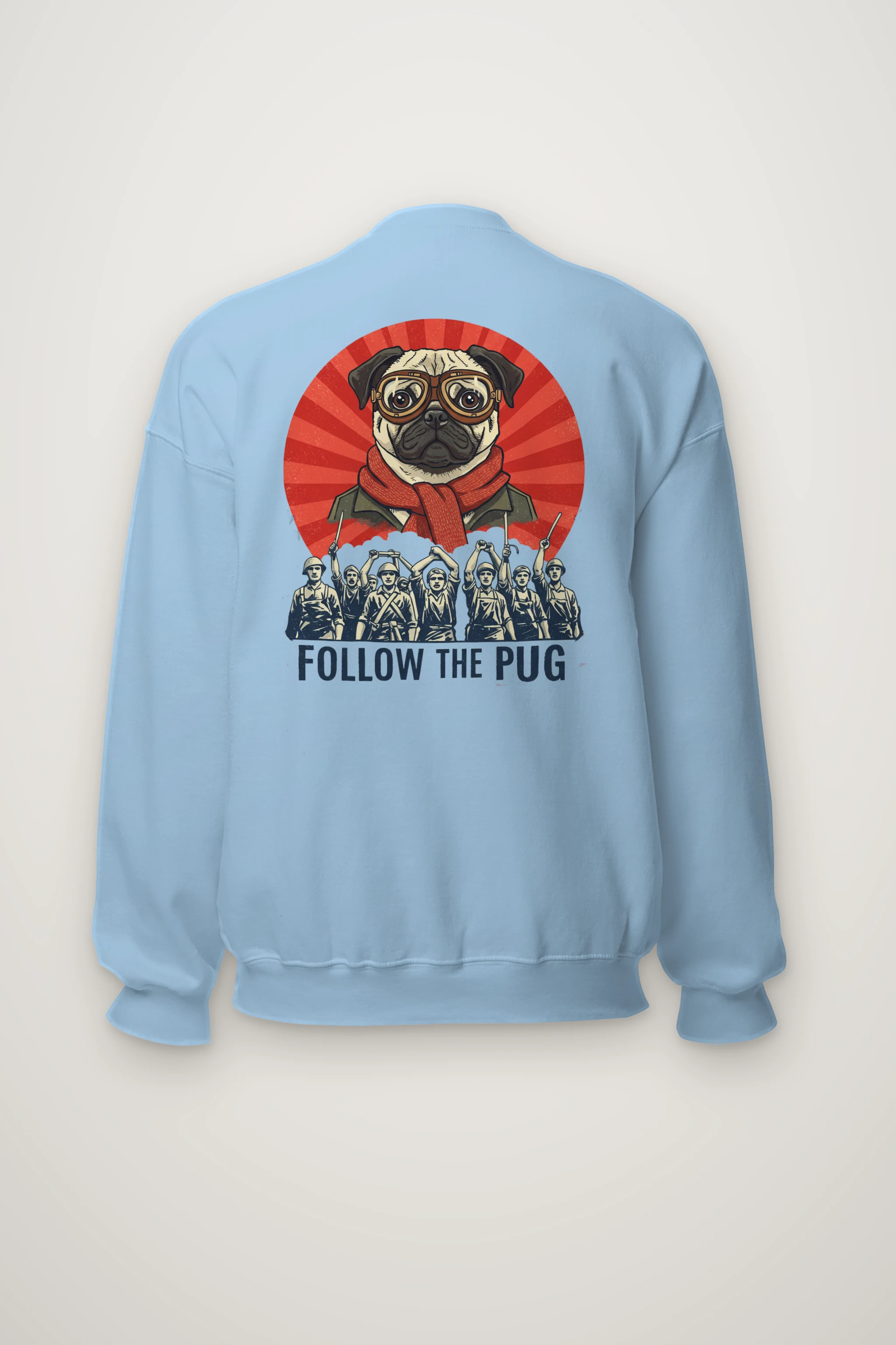 "Follow The Pug" Heavy Blend Unisex Crewneck Sweatshirt