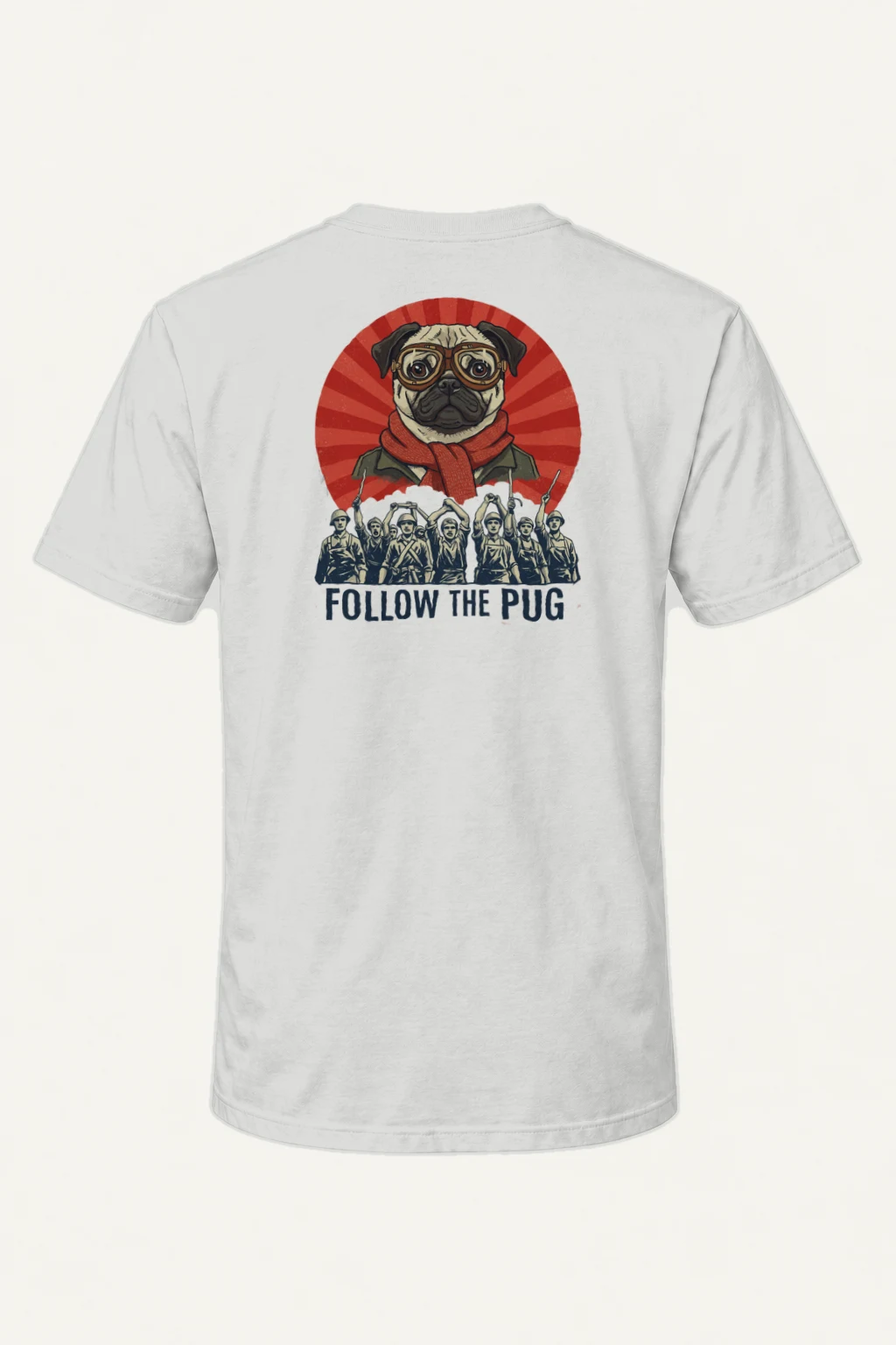 "Follow The Pug" Heavyweight Unisex Crewneck T-shirt | Gildan 5000